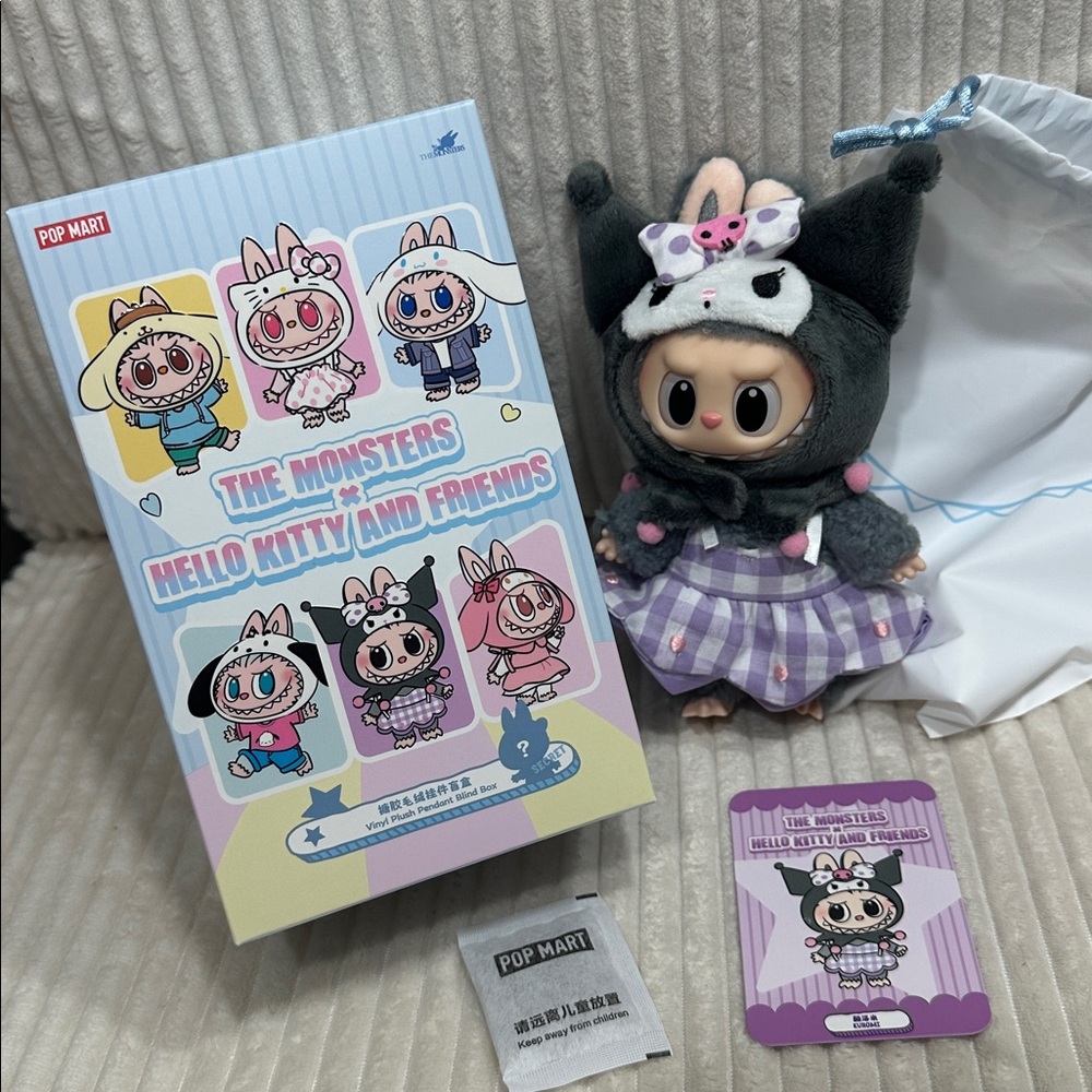 KUROMI-Pop Mart x Hello Kitty The Monsters Plush. New.Box opened to verify.